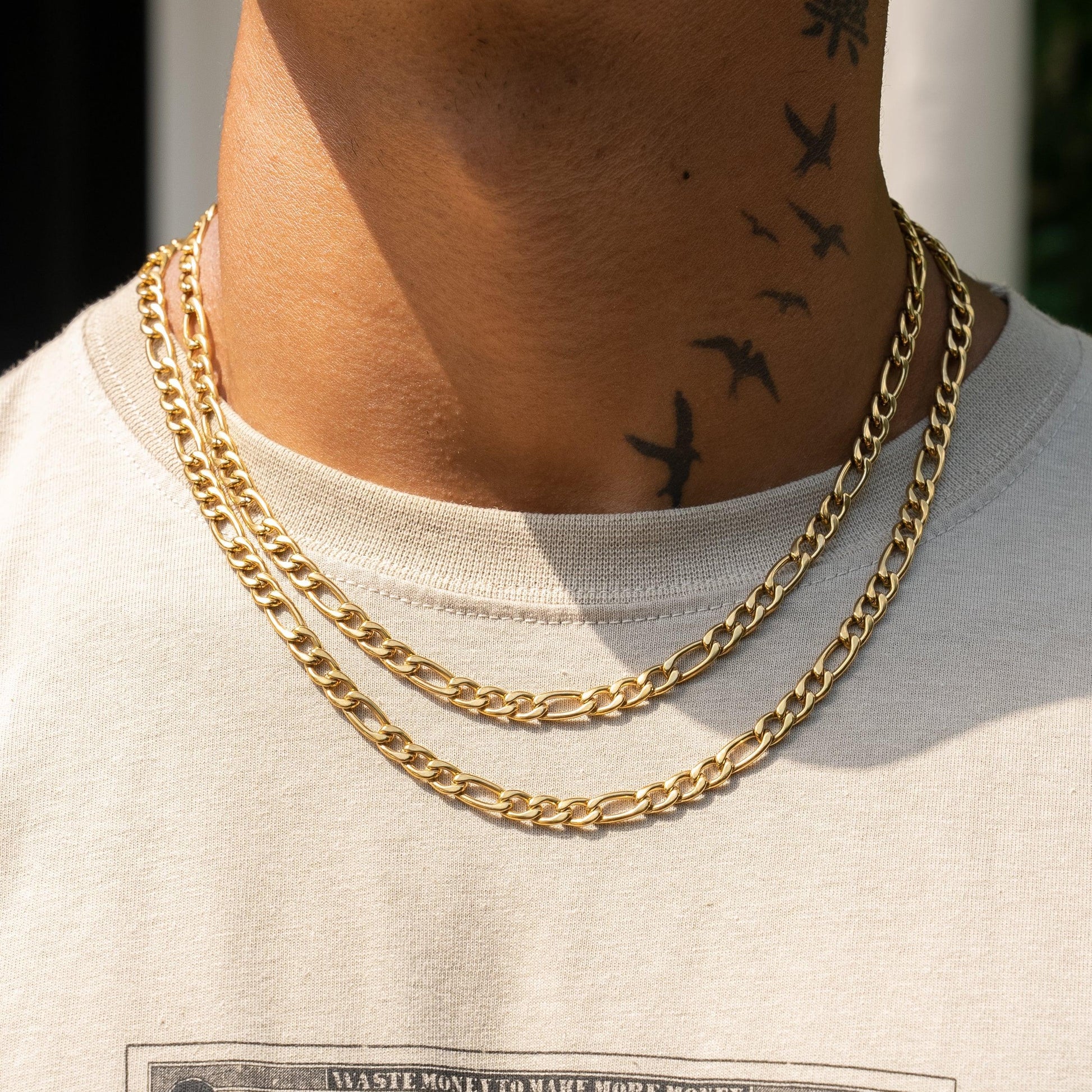 14k YGF Figaro Chain