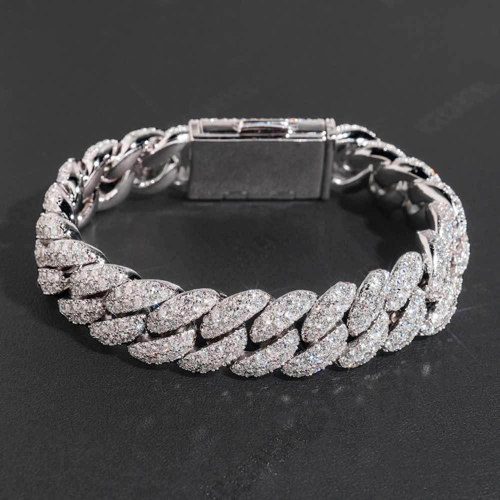 10k Iced Miami Cuban Bracelet