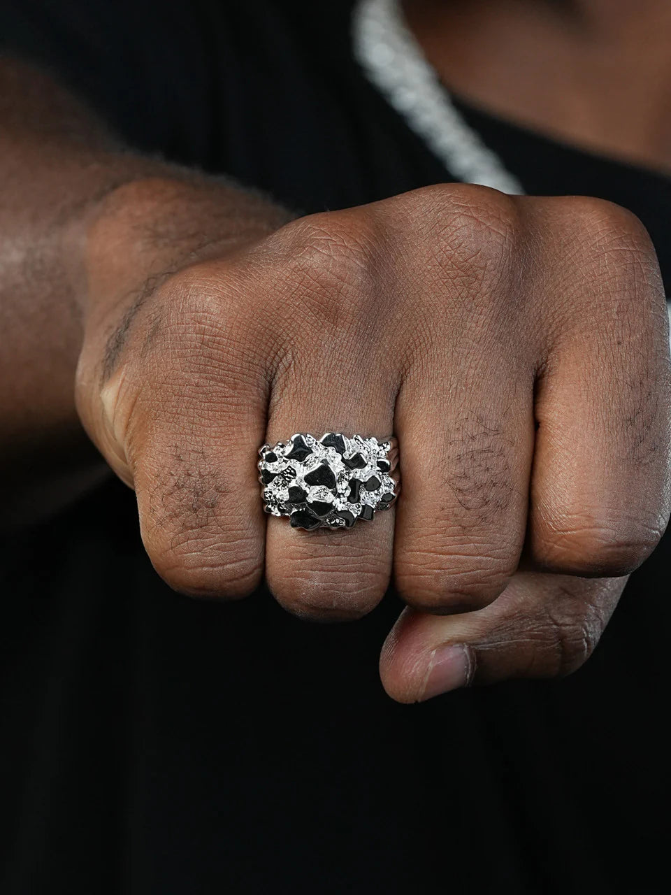 925 Rocky Nugget Ring